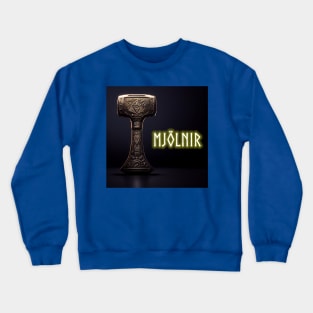 Mighty Mjolnir Thor Hammer Norse Crewneck Sweatshirt